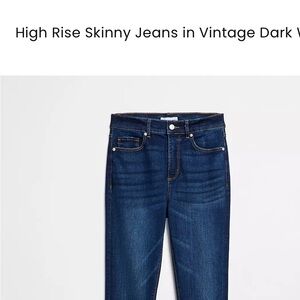 LOFT High Rise Skinny Jeans in Deep Blue